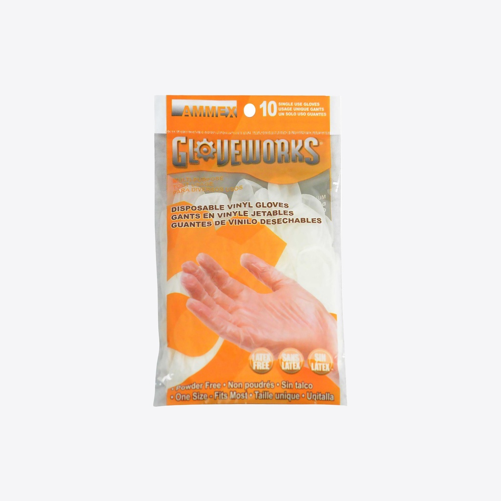 Gloveworks Vinyl 10-Pack Gloves