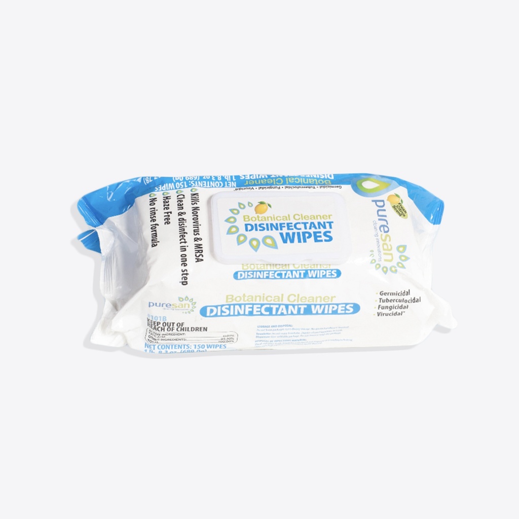 EPA Registered Botanical Cleaner Disinfecting Surface Wipes - Flat Pack 150 Count