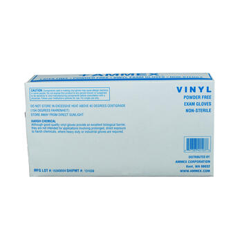 AMMEX Clear Vinyl Exam Latex Free Disposable Gloves